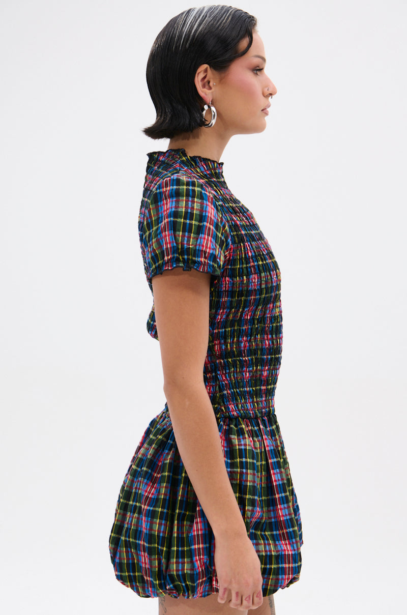 THAT GIRL PLAID MINI DRESS