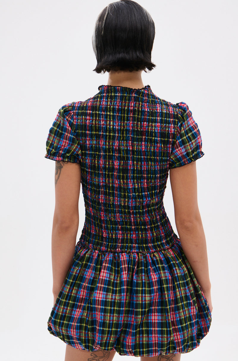 THAT GIRL PLAID MINI DRESS