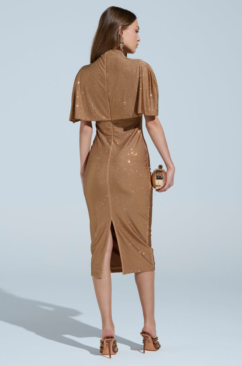 DREKE SAID IT BEST RHINESTONE MIDI DRESS