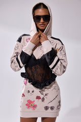 SNATCH ME UP CORSET SWEATSHIRT DRESS