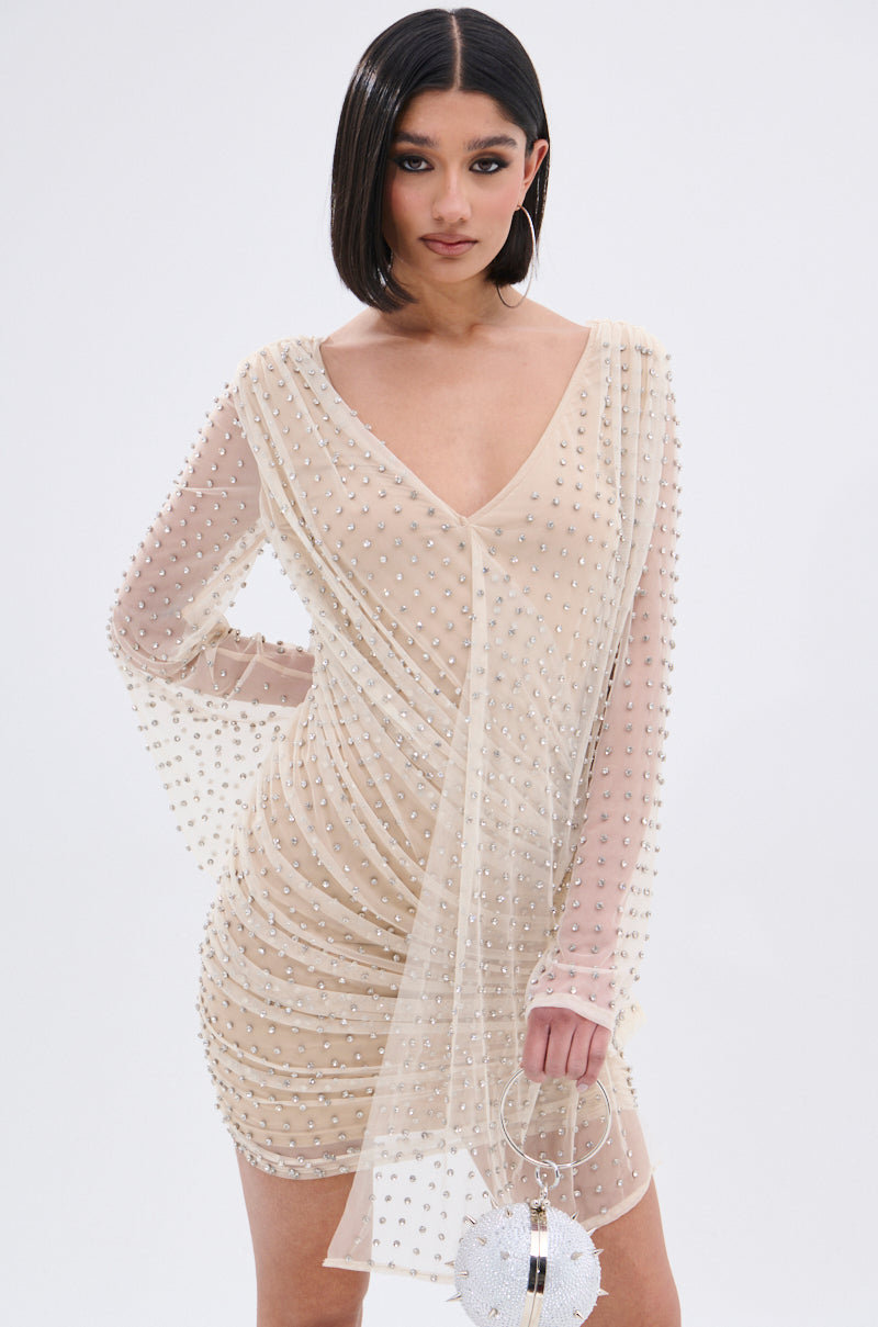 ALYSSA RHINESTONE MINI DRESS