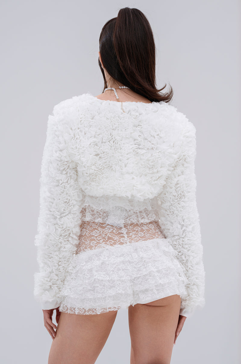 PLUME RUFFLE BOLERO