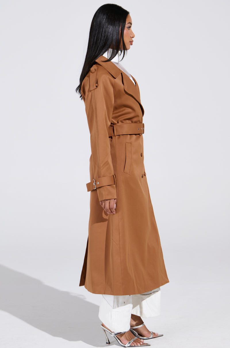 NEW YORK MINUTE TRENCH IN BROWN