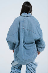 LAY UP AND CHILL DENIM COCOON COAT