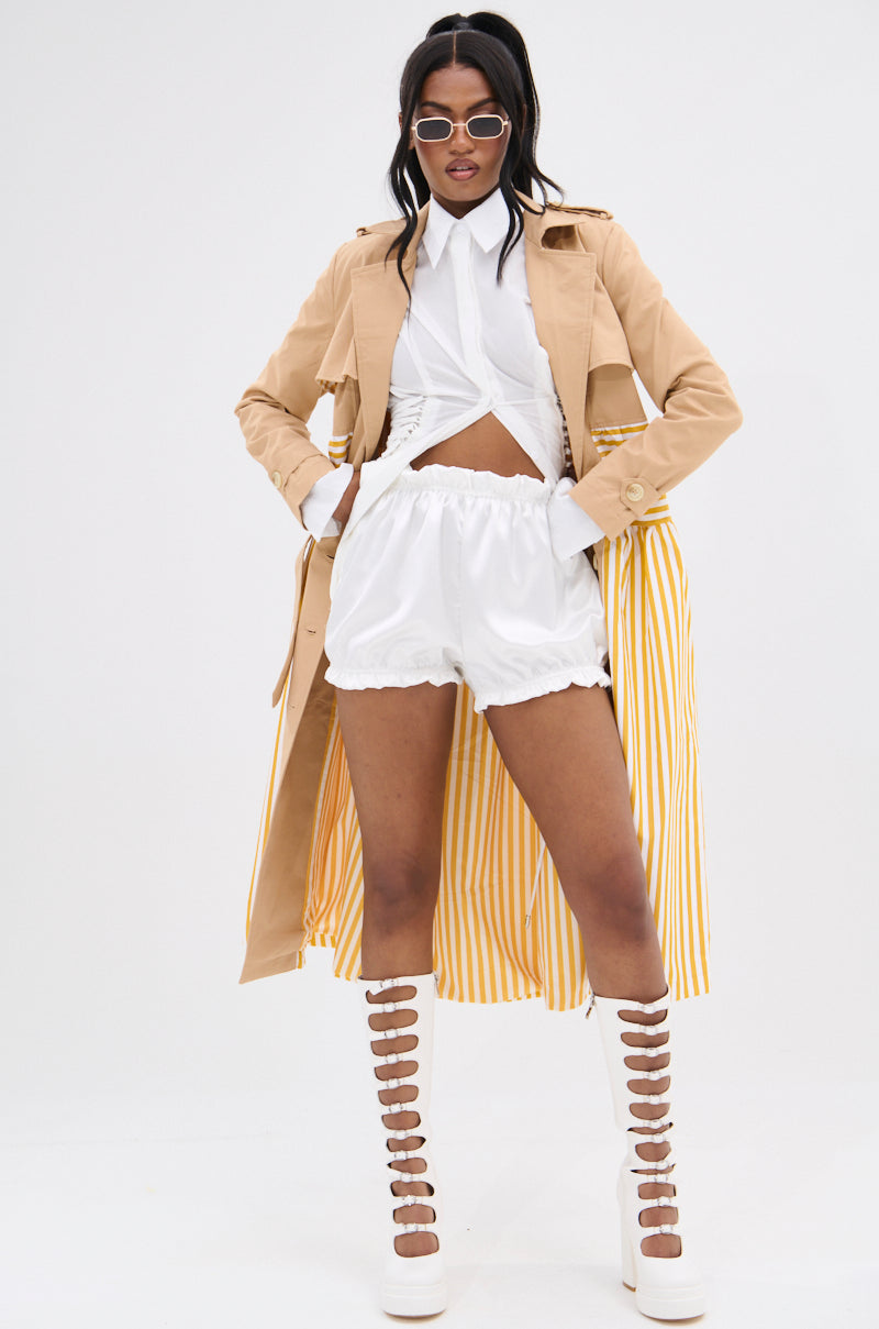 LIKE A LADY STRIPED TRENCH