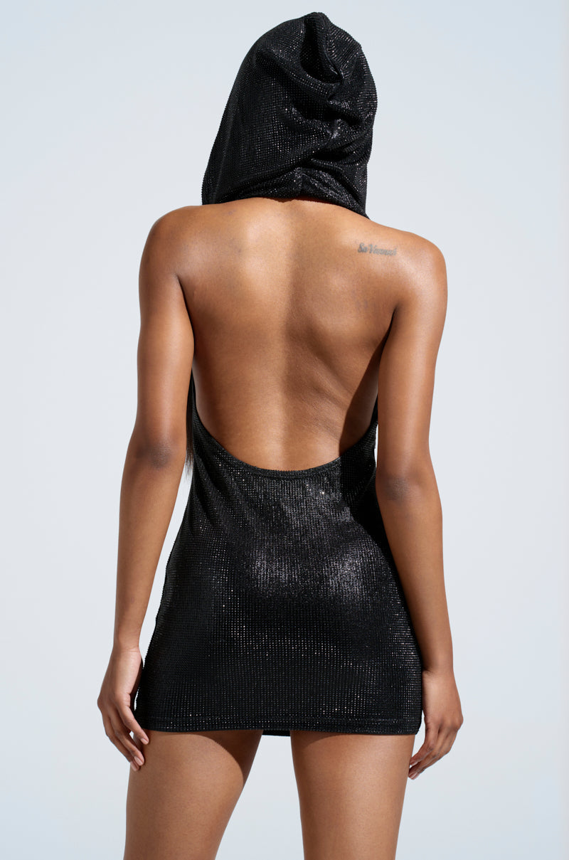 BADDIE BEHAVIOR HOODED MINI DRESS