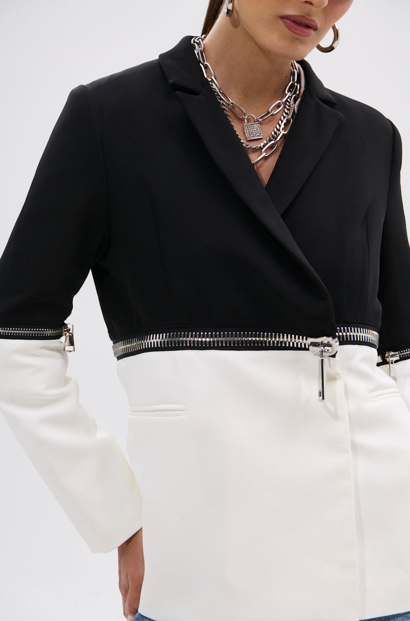 DON'T TRIP ZIPPER BLAZER