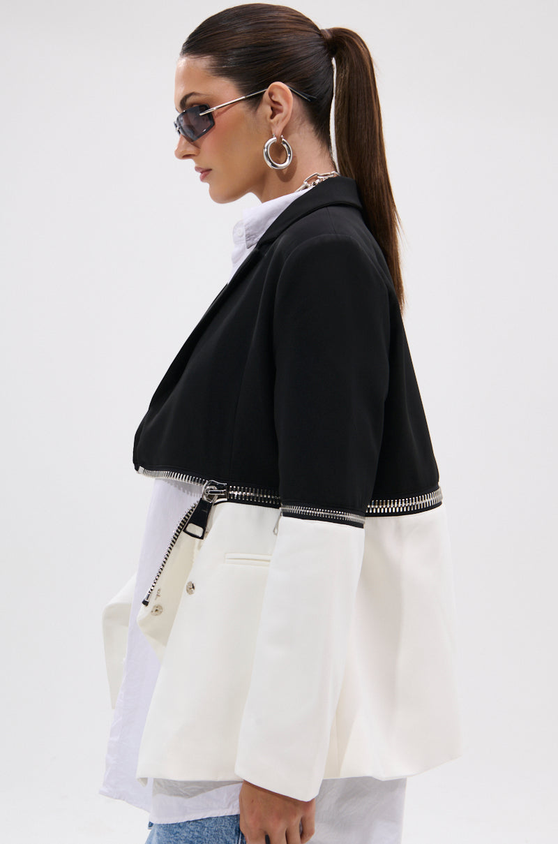 DON'T TRIP ZIPPER BLAZER