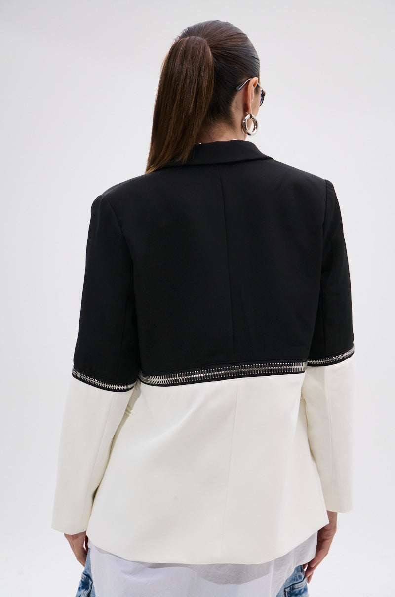 DON'T TRIP ZIPPER BLAZER