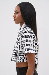 CITY LOVING BUTTON DOWN TOP