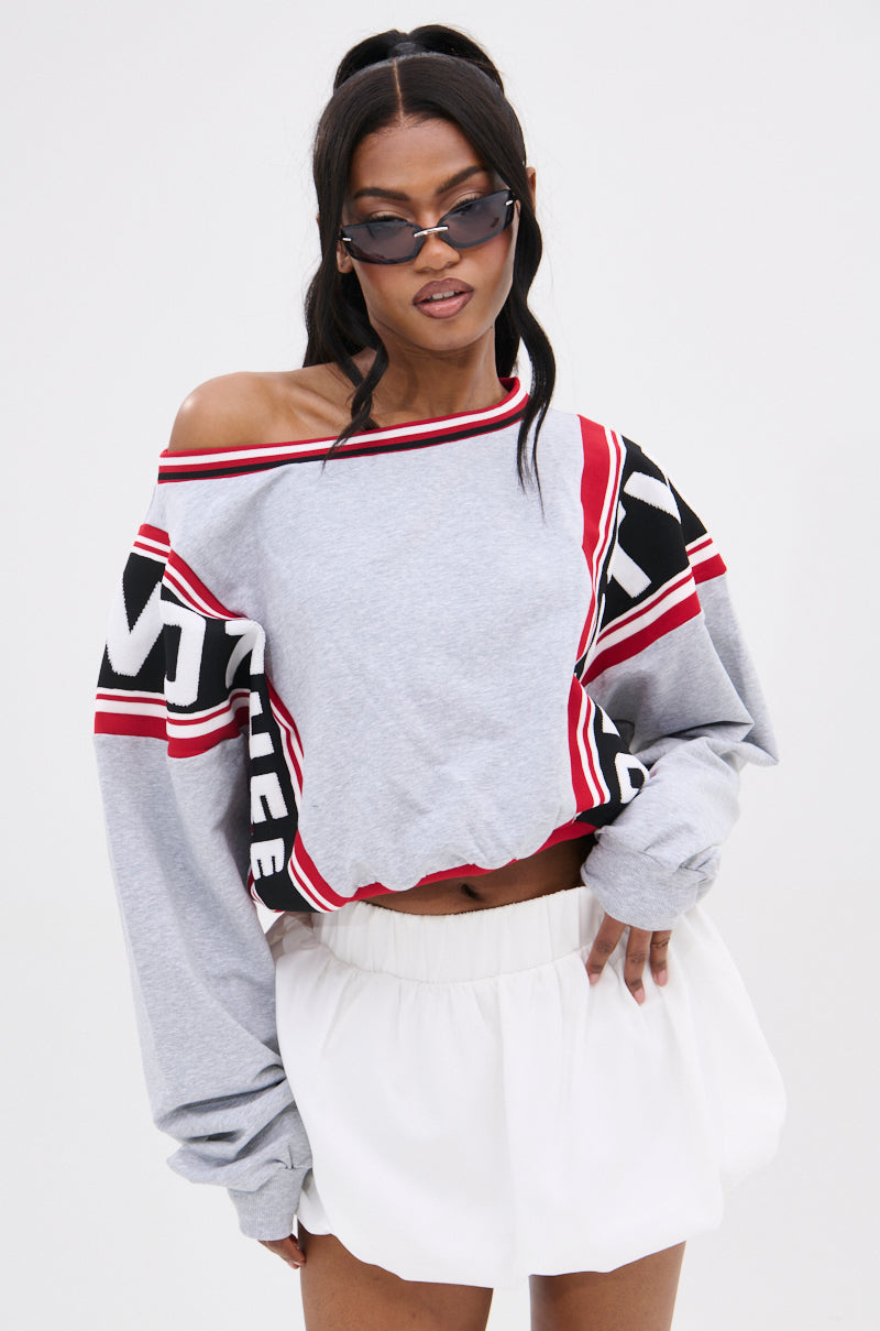 ONE TIME ONLY CROPPED SWEATSHIRT