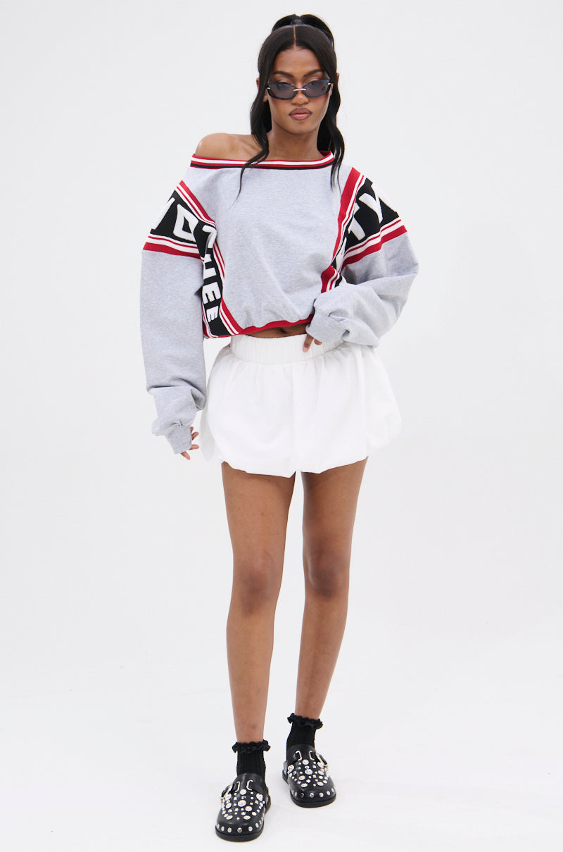 ONE TIME ONLY CROPPED SWEATSHIRT