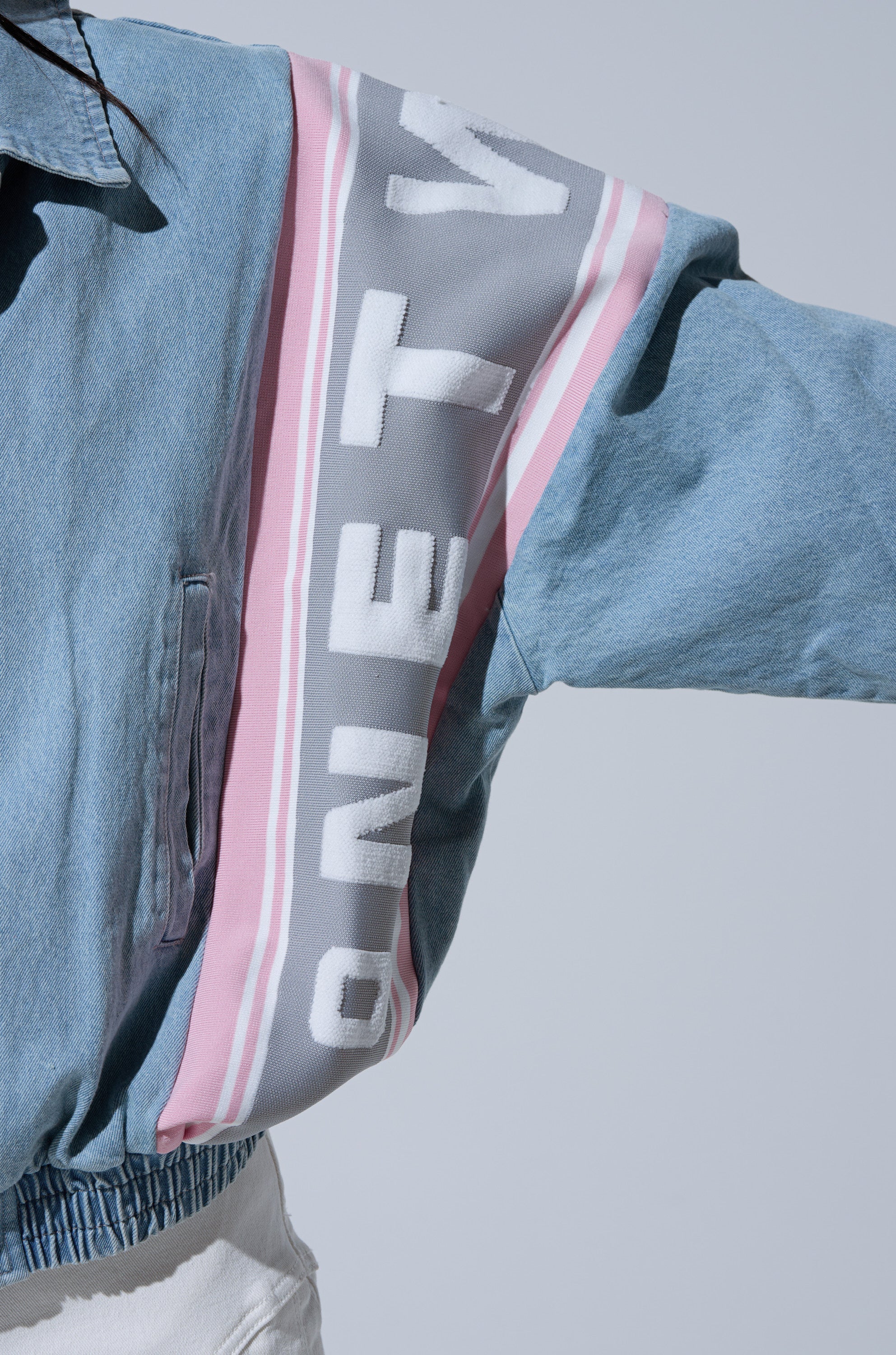 GAME TIME DENIM BOMBER