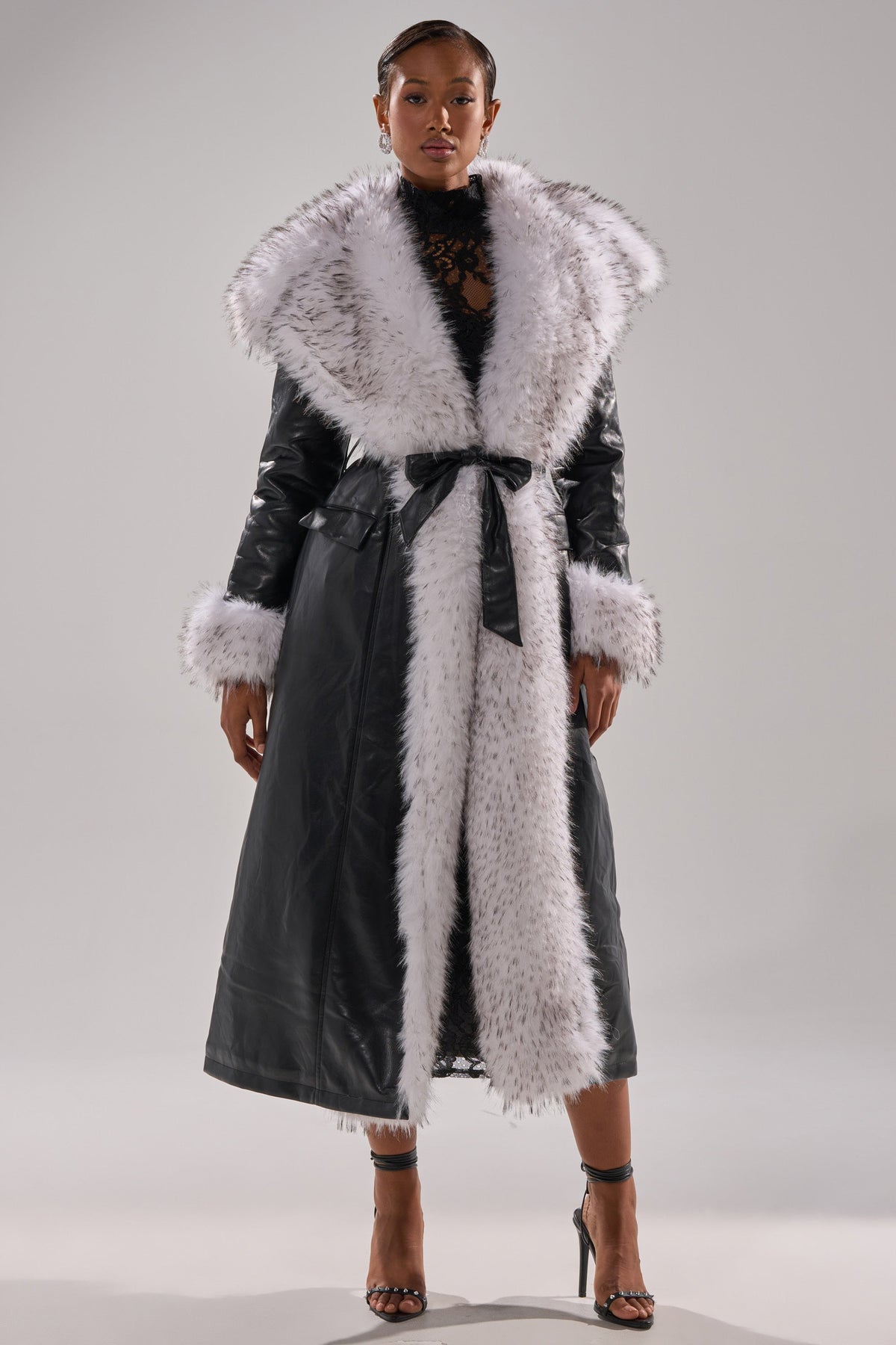 FIONA BUTTER LUXE FUR TRIM TRENCH