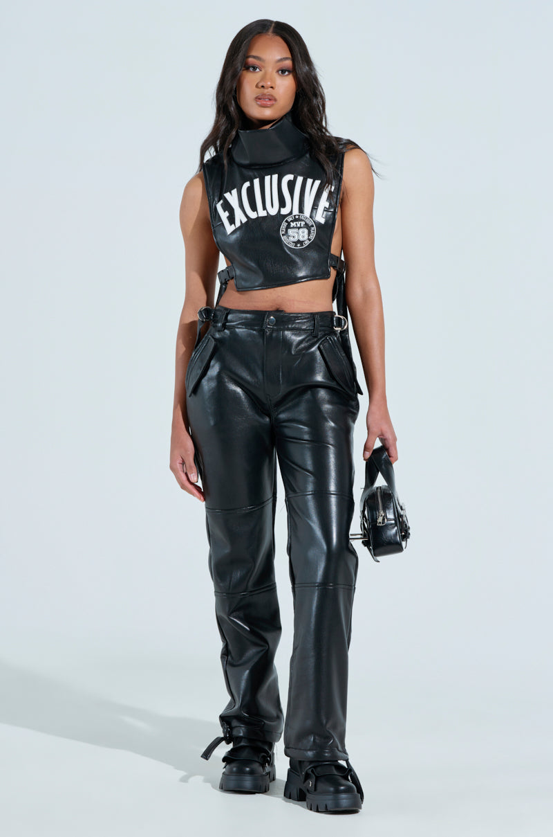 BEEN THE PRIZE FAUX LEATHER TROUSER