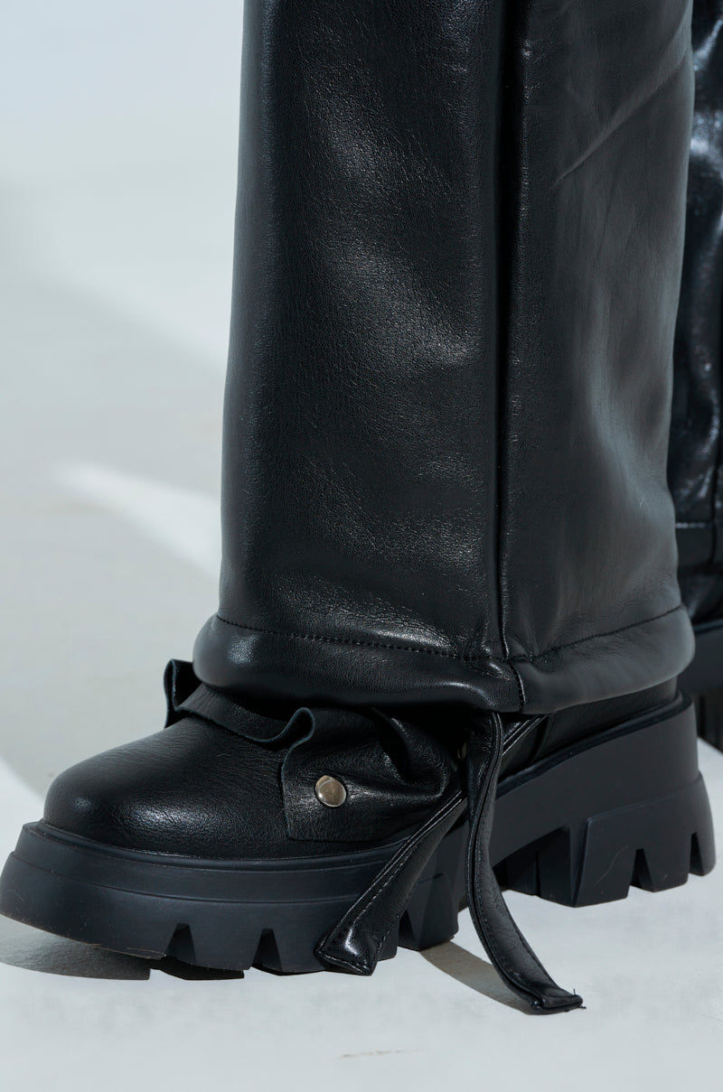 BEEN THE PRIZE FAUX LEATHER TROUSER