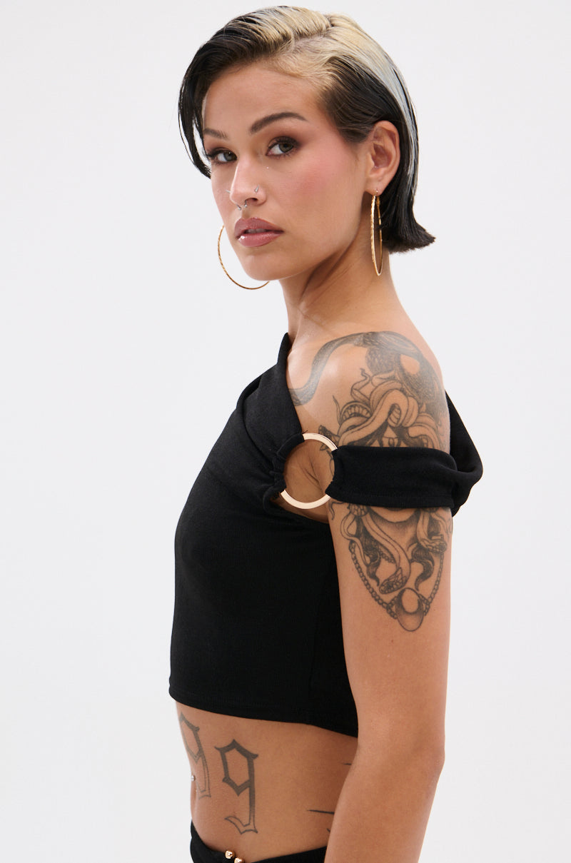 KYLIE SLINKY OFF THE SHOULDER BLOUSE