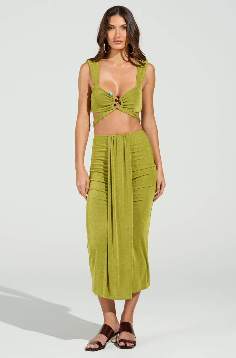 VANJA SLINKY MIDI SKIRT