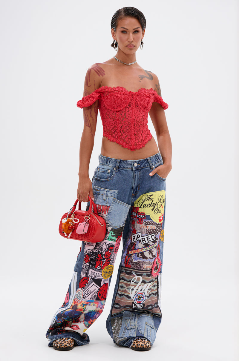 GIRL ON FIRE LACE CORSET