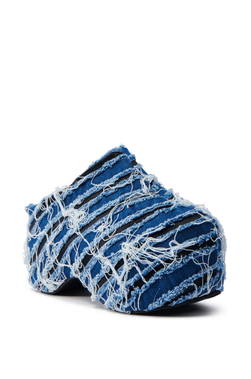 AZALEA WANG TEATREE DENIM CLOG