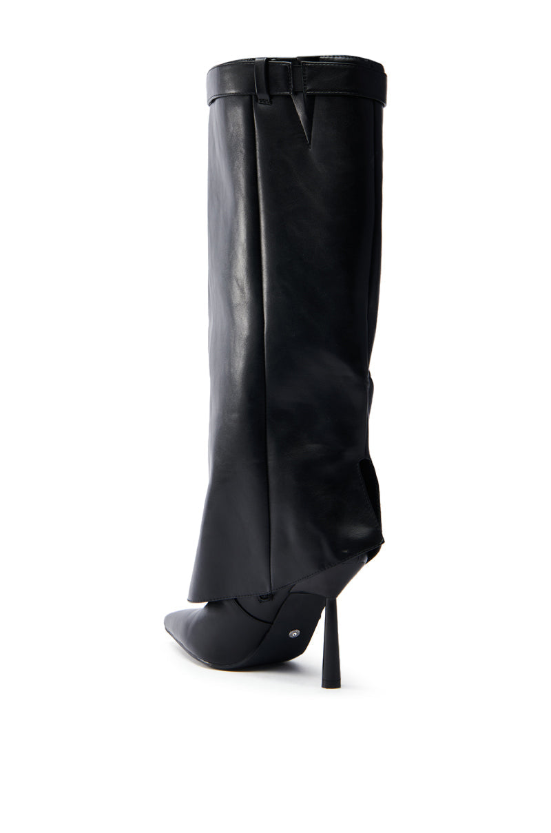 AZALEA WANG TRACKSTAR BLACK STILETTO BOOT