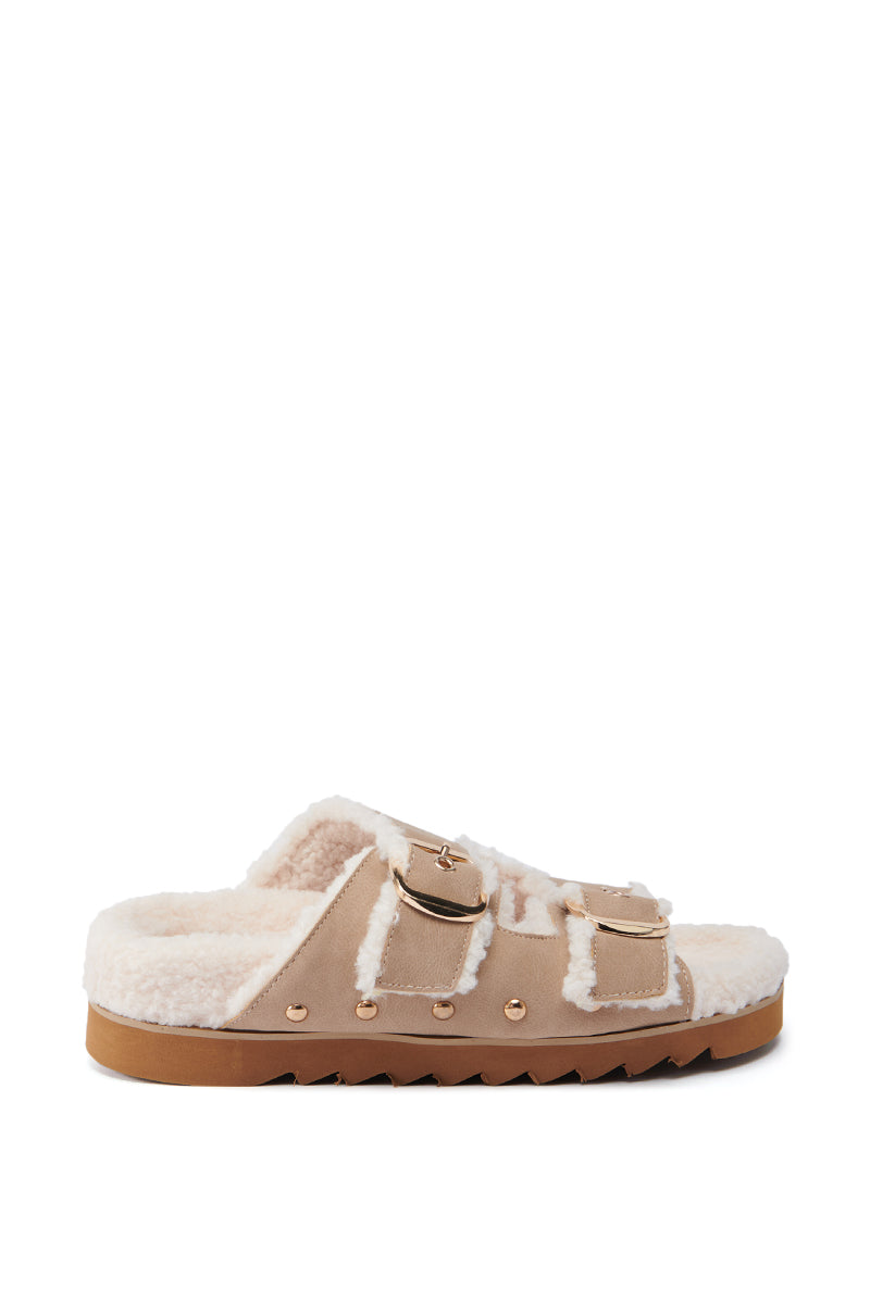 AZALEA WANG TRESOR TAN FUZZY SANDAL