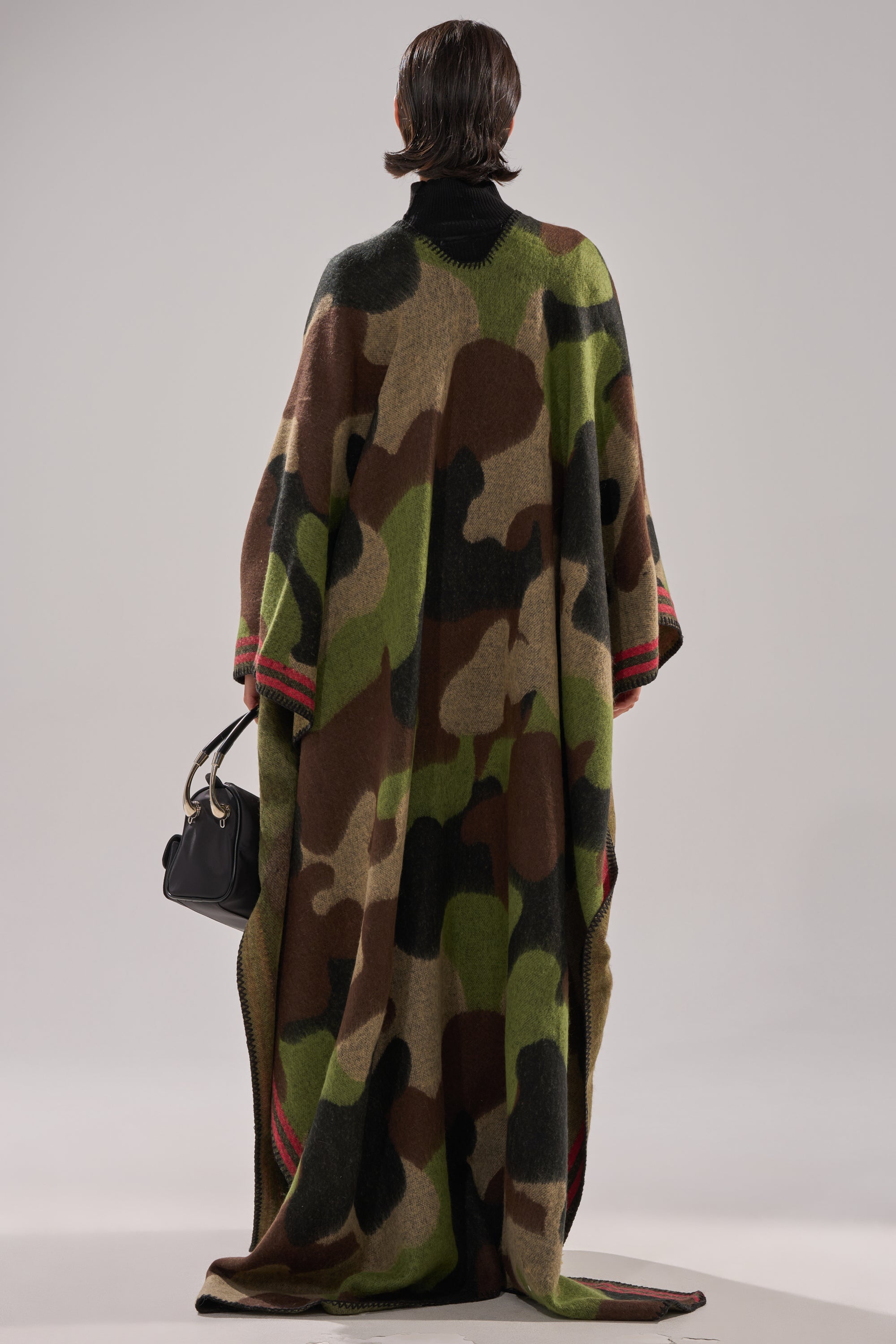 CAMO NIGHTS MAXI PONCHO