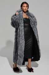 TSUNAMI FAUX FUR TRENCH