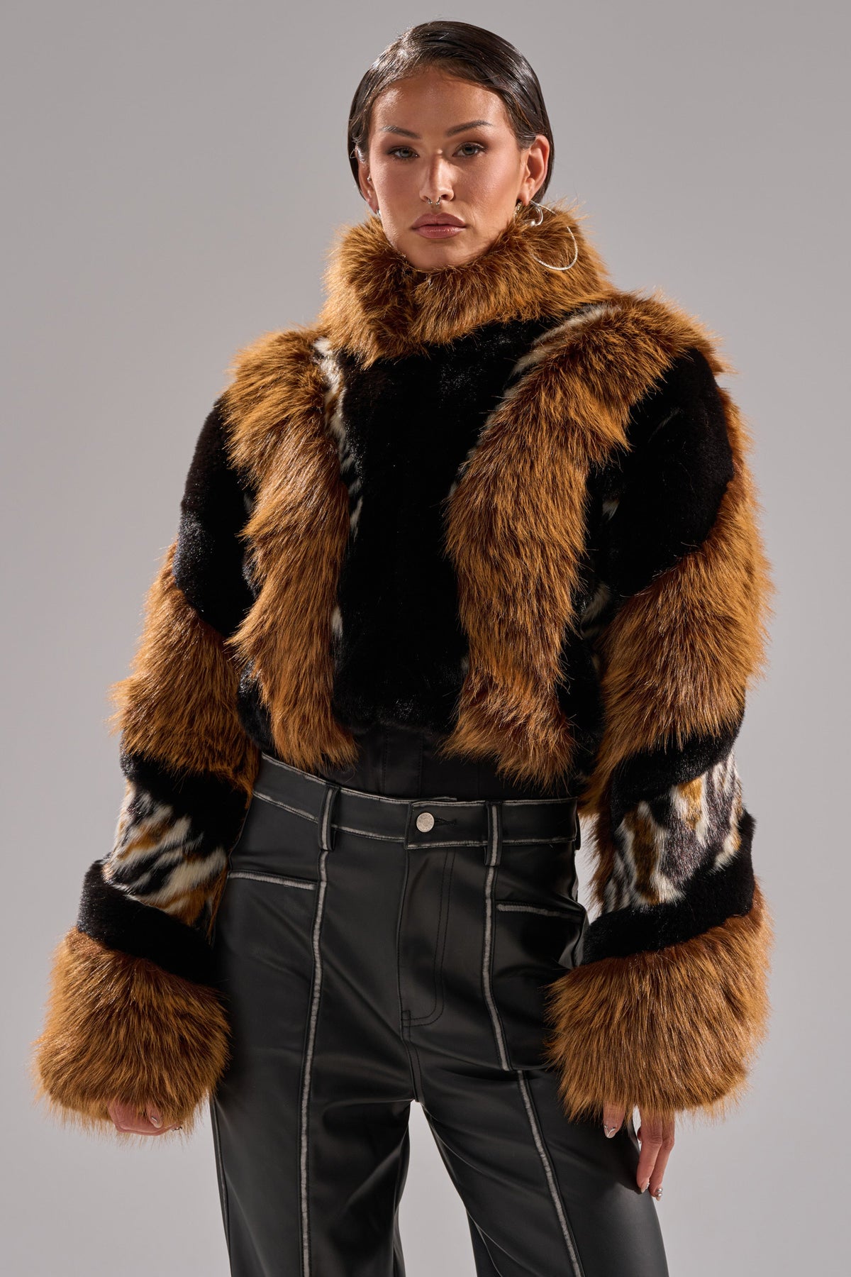TWISTER PATCHWORK FAUX FUR