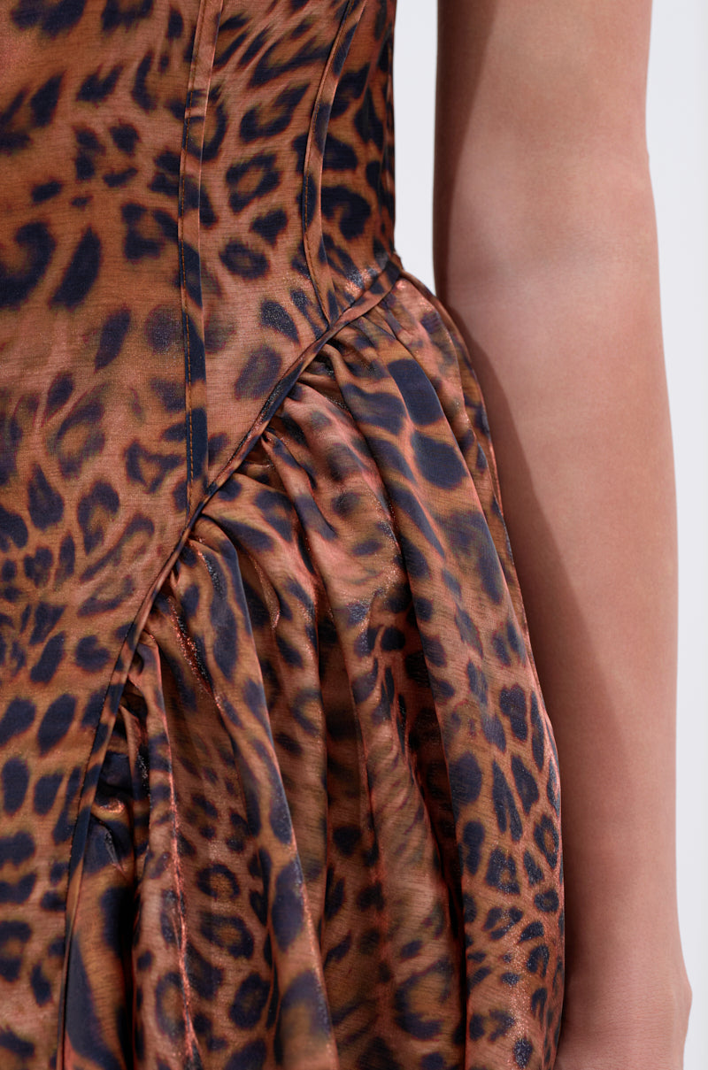 CHEETAH SISTERS MIDI DRESS