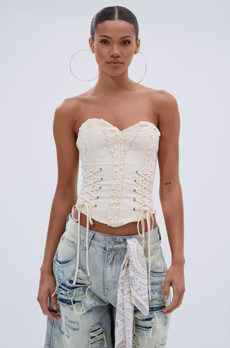 LETS GET ROWDY LACE UP CORSET