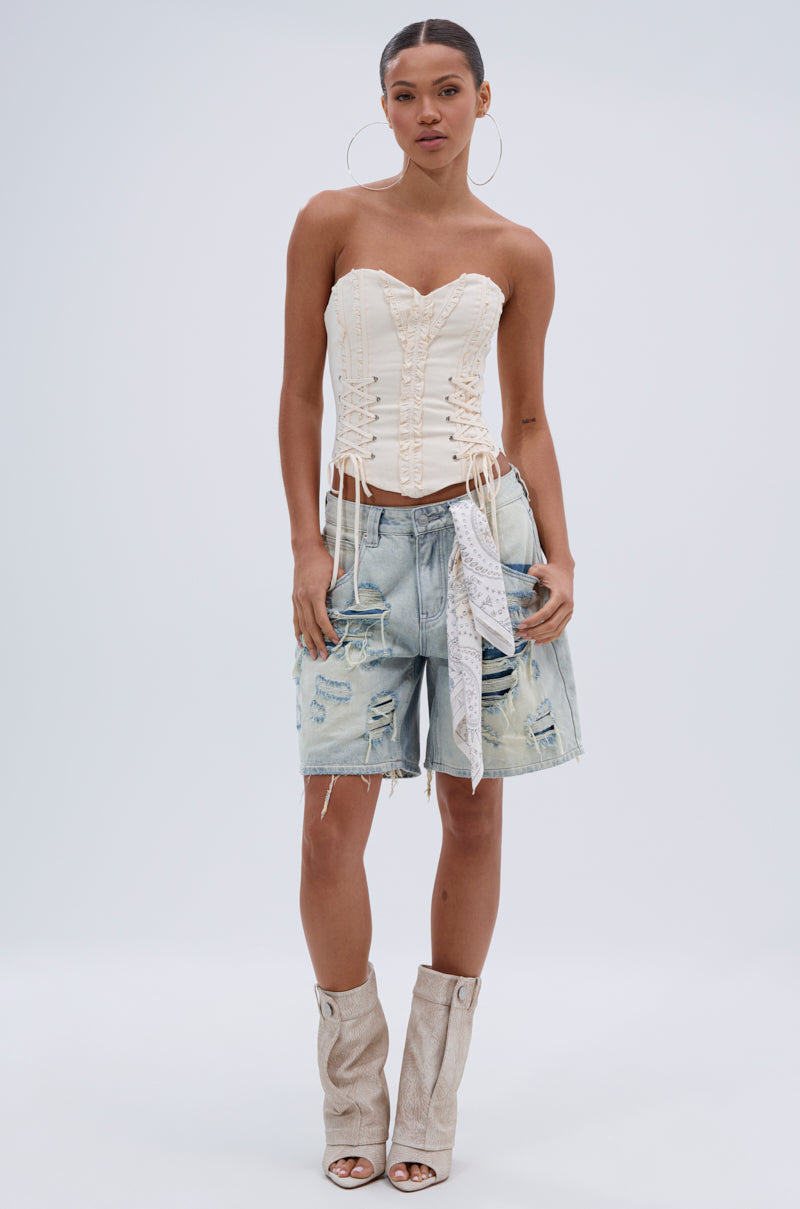 LETS GET ROWDY LACE UP CORSET