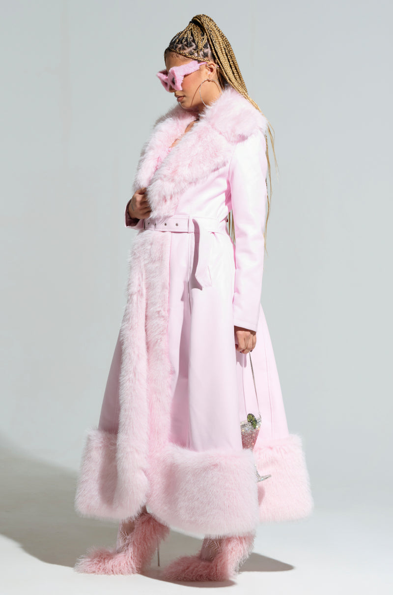 VIVIAN FUR TRIM COAT