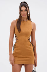 THE DESERT IS CALLING SUEDE MINI DRESS
