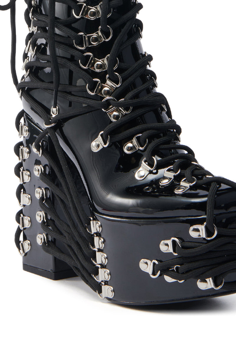 AZALEA WANG XENON BLACK CHUNKY BOOTIE