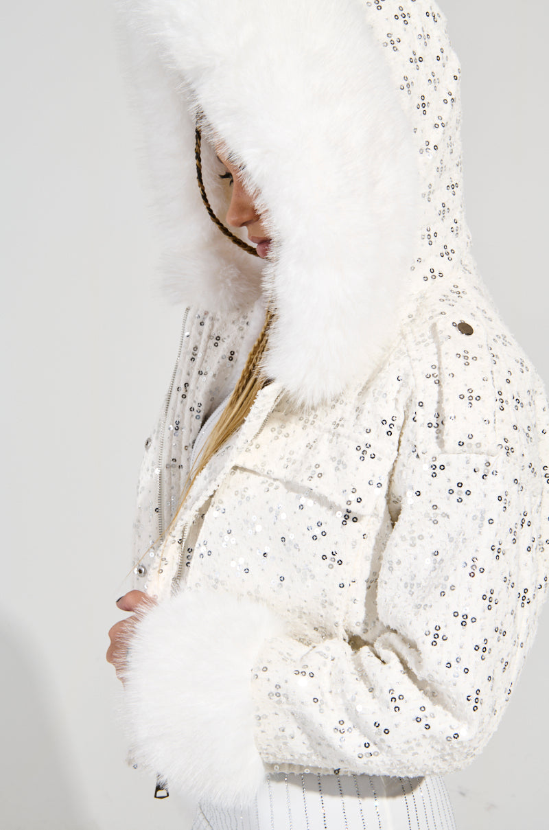 SNOWBIRD FUR TRIM PUFFER