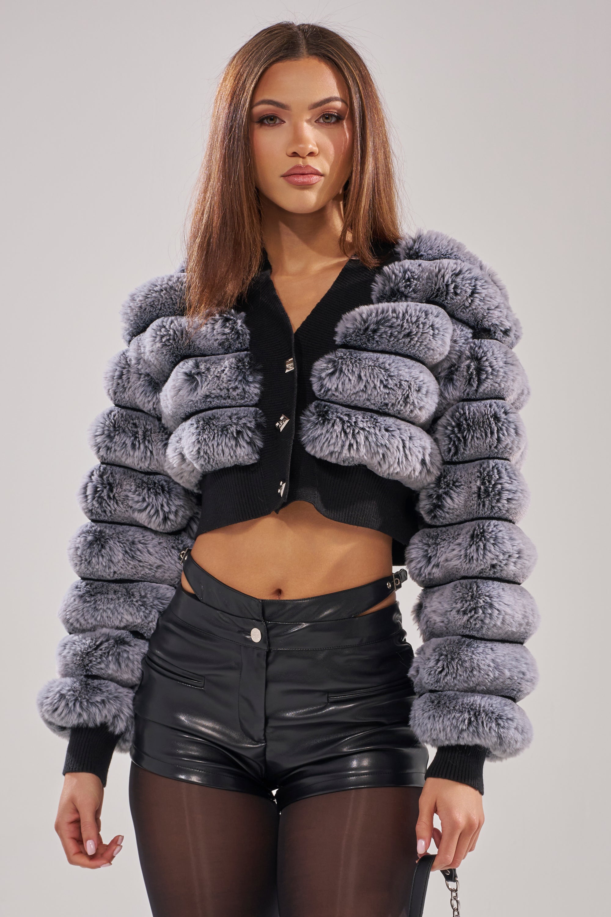 WILD HEART FAUX FUR CARDIGAN