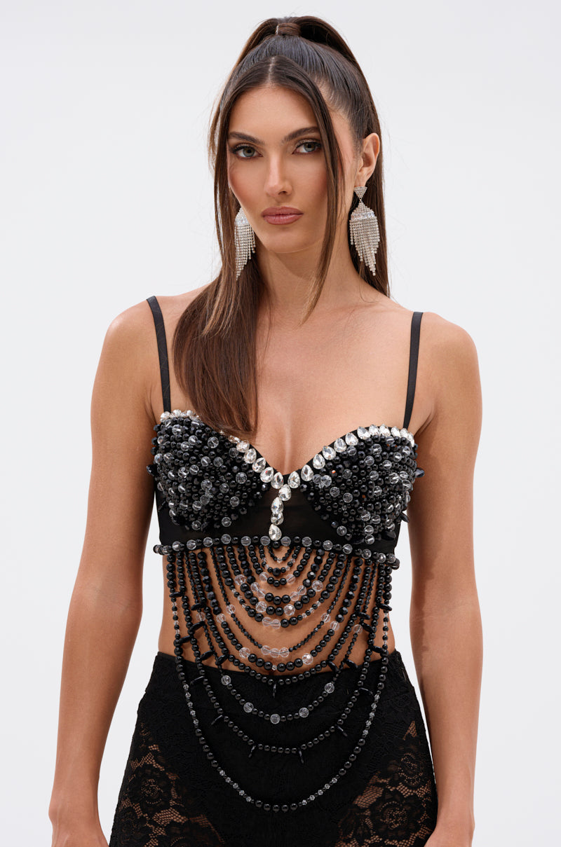 EXTRA NEEDY EMBELLISHED BRALETTE