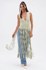 TIED DOWN V-NECK ROPE TOP