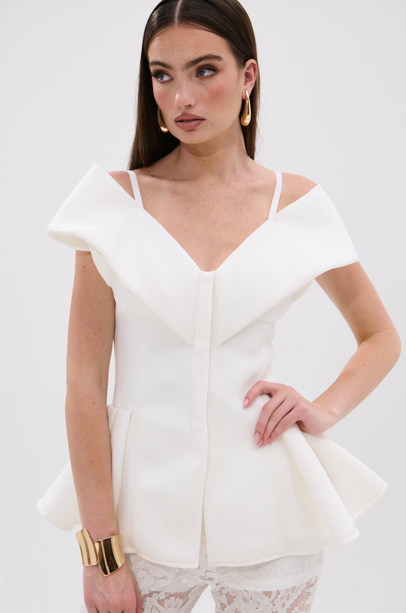 DANCE AROUND SLEEVELESS PEPLUM CORSET