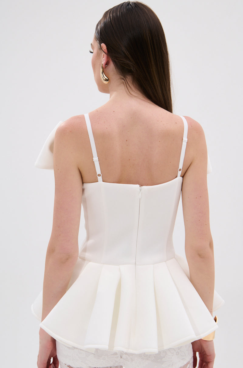 DANCE AROUND SLEEVELESS PEPLUM CORSET