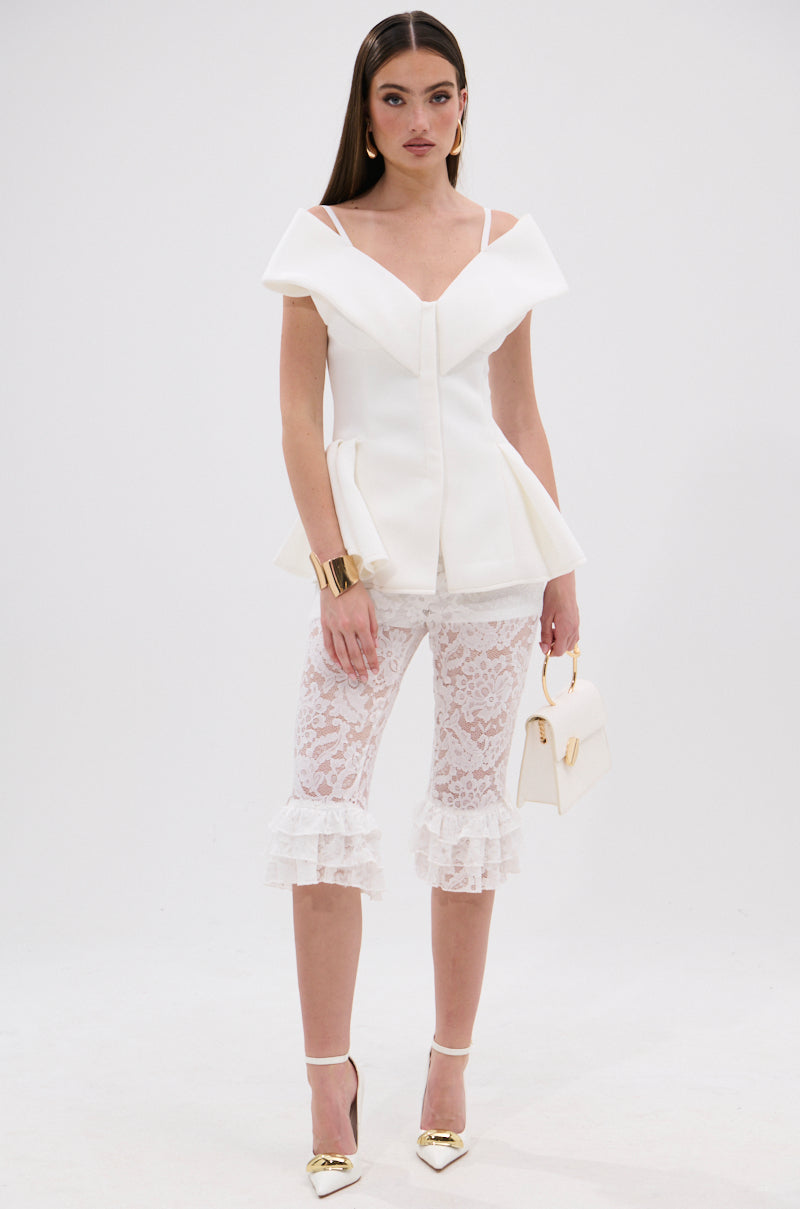 DANCE AROUND SLEEVELESS PEPLUM CORSET