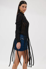 ROPE YOU IN LONG SLEEVE MESH TOP