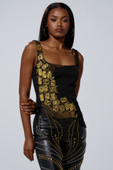 HAND BEADED LUX BLOUSE