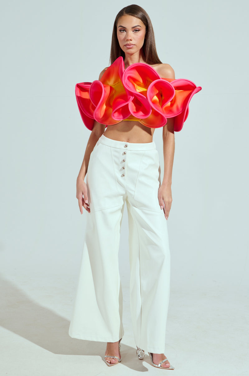 SUNSET DREAMS OFF THE SHOULDER CROP TOP