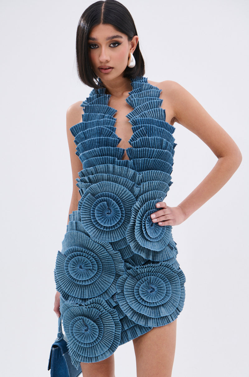 ONE OF ONE DENIM MINI DRESS