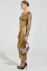 I GOT WHAT YOU LIKE METALLIC MAXI DRESS