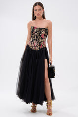 ROYAL TULLE TRIM CORSET TOP