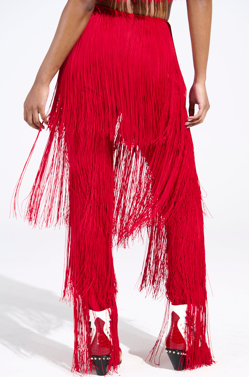 OH SO FRINGE PANTS IN RED