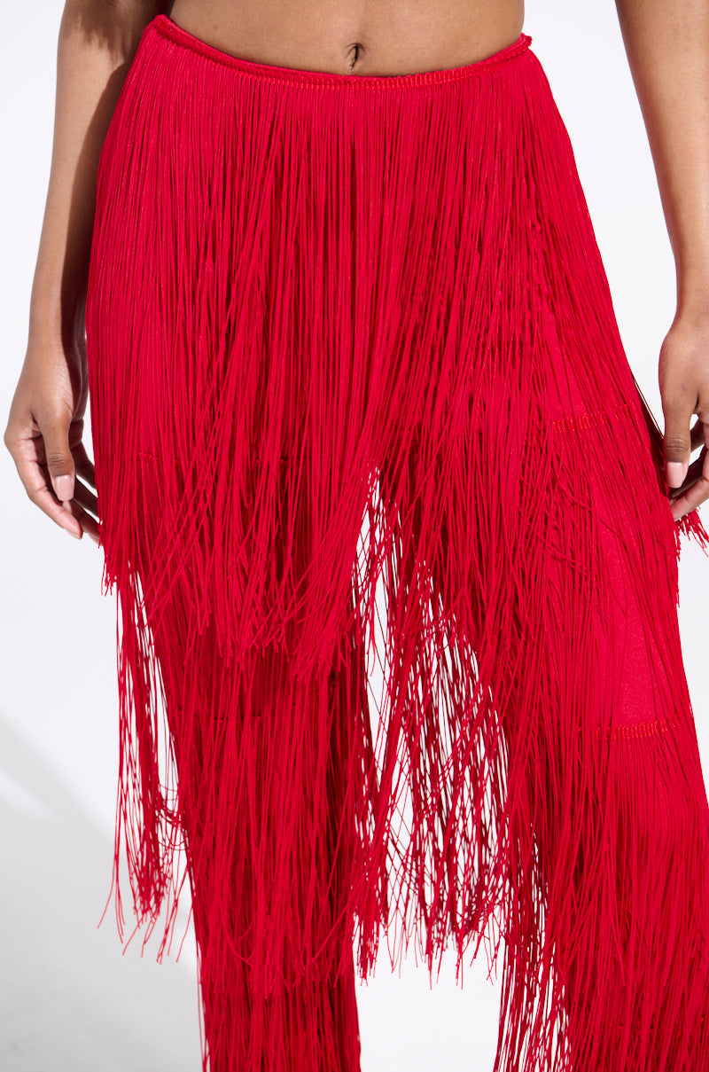OH SO FRINGE PANTS IN RED